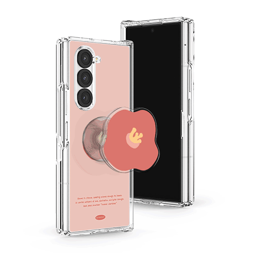 [TryCozy] 스윗 블룸 아크릴 스마트톡 갤럭시Z폴드시리즈 힌지보호 투명하드케이스