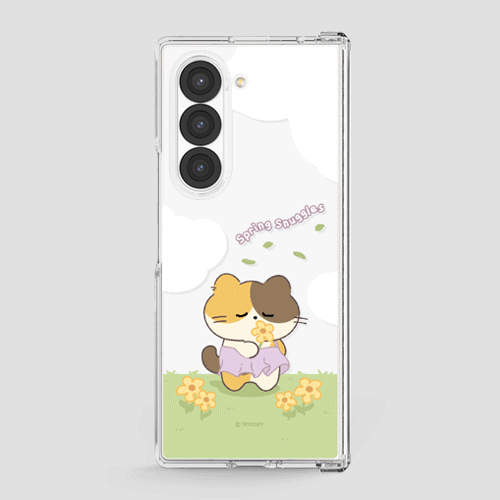 [TryCozy] 먀오 프렌즈의 하루 갤럭시Z폴드시리즈 힌지보호 투명하드케이스