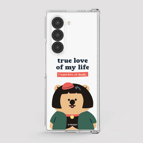 [TryCozy] 쿼카 미스터앤걸 갤럭시Z폴드시리즈 힌지보호 투명하드케이스