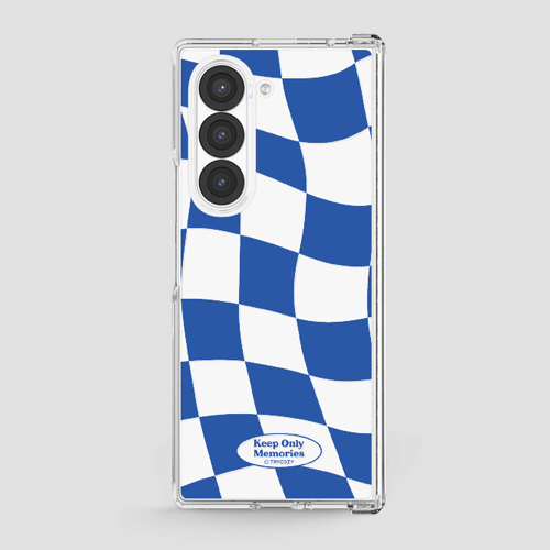 [TryCozy] 체커보드 갤럭시Z폴드시리즈 힌지보호 투명하드케이스