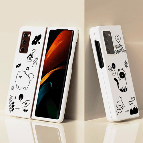 [TryCozy] 냥이멍뭉 패치 갤럭시Z폴드시리즈 하드케이스