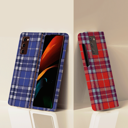 [TryCozy] 컬러풀체크 갤럭시Z폴드시리즈 하드케이스