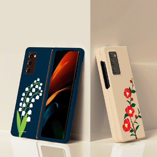 [TryCozy] 심플플라워 갤럭시Z폴드시리즈 하드케이스