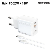 엑티몬 가정용 GaN PD20W+18W 2포트 C to C 고속 충전기