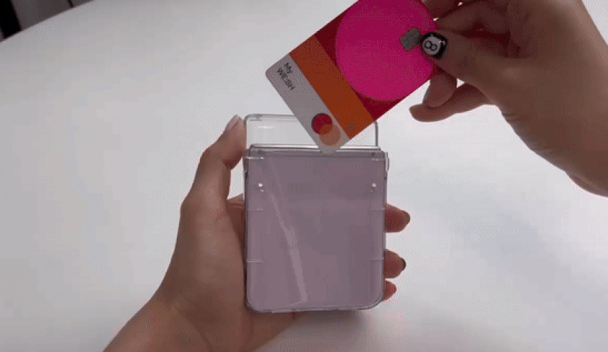 로어 시크 힌지 클리어 카드 케이스(갤럭시Z플립6)