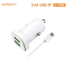 드리온 차량용 3.4A USB 2구 C타입 케이블(DR-CAR-3.4A-CP)