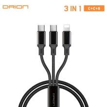 드리온 3in1 메탈 케이블 1.5M (C핀+C핀+8핀)(DR-8CC-M150)