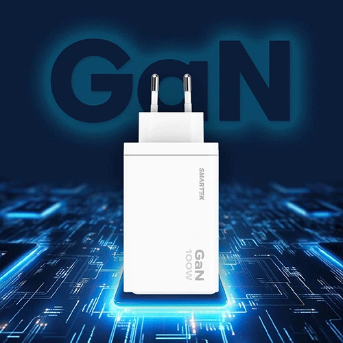 스마텍 100W 3포트 초고속 GAN 충전기(C to C케이블포함)(STQC-GAN100)