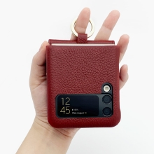 다비드 천연소가죽 Z플립 케이스