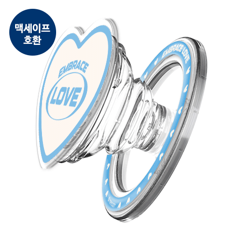 [TryCozy] 스몰 하트 패턴 아크릴 투명 마그네틱 스마트톡 단품(맥세이프 호환)