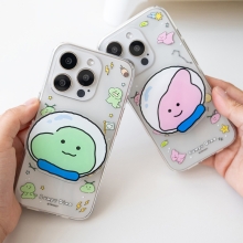 [TryCozy] 삐뚤빼뚤 공룡 우주 투명젤리케이스+아크릴 스마트톡