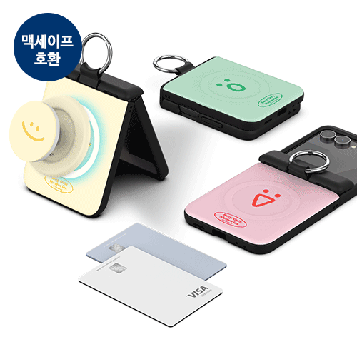 [TryCozy] 빅 말랑말랑 Z플립 오토 힌지 마그네틱 카드도어범퍼케이스