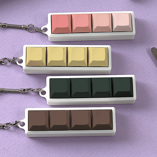 [TryCozy] 컬러 팔레트 네모 키캡 키링 단품