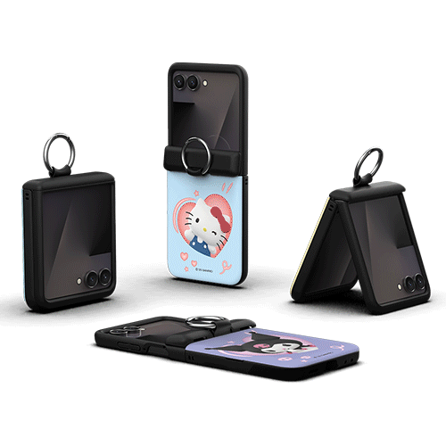 [Sanrio]산리오 캐릭터즈 하트팝 Z플립 오토 힌지 카드도어범퍼케이스