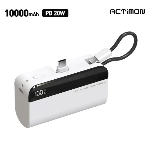 엑티몬 PD20W 도킹형 LCD 미니 보조배터리 C타입 10000mAh(M-LCD20W-MINI10000)